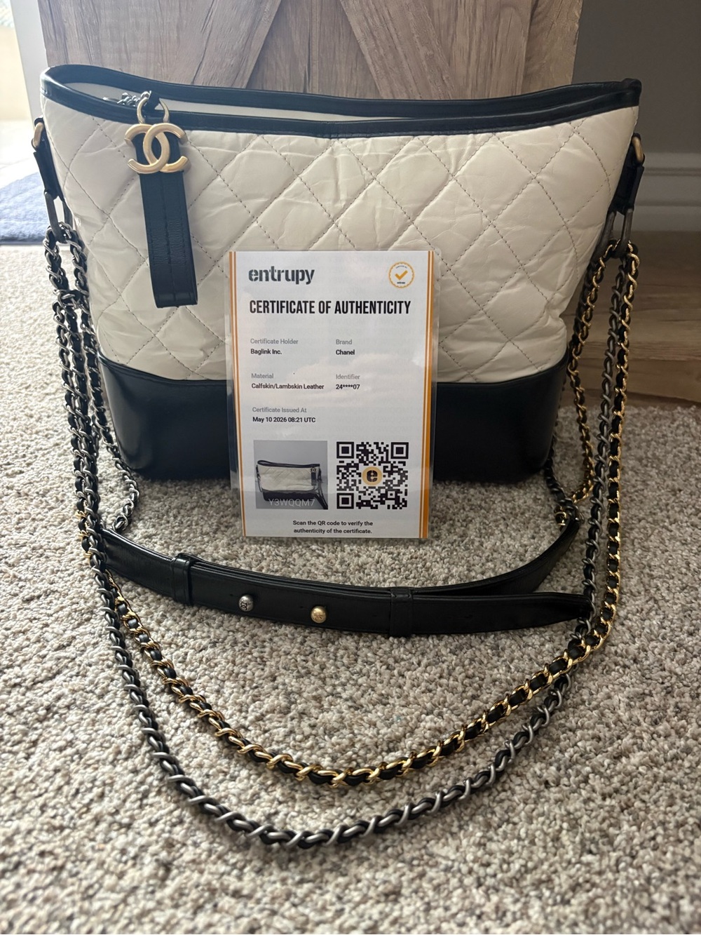 Chanel Gabrielle Shoulder + Crossbody Hobo bag, Quilted aged Lambskin, GUC!